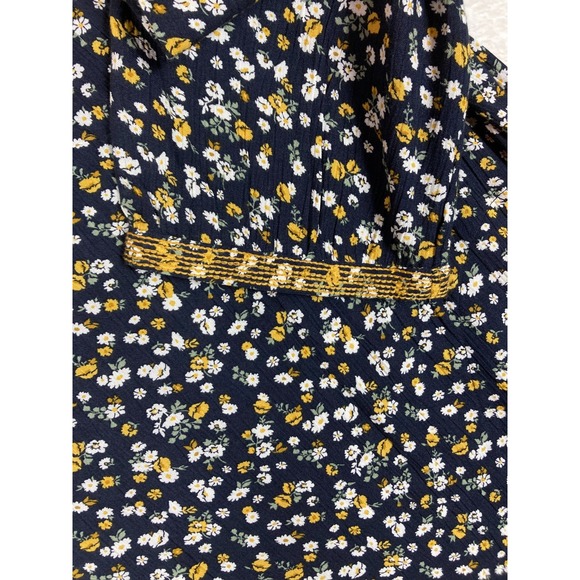 J. Jill Women's Embroidered Floral Print Tunic Dress Long Sleeve Boho Size L - Picture 10 of 11